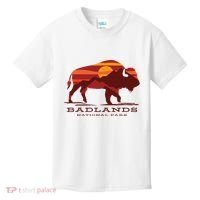 Badlands National Park South Dakota Buffalo Bison Sunset Kids T-Shirt thumb 0
