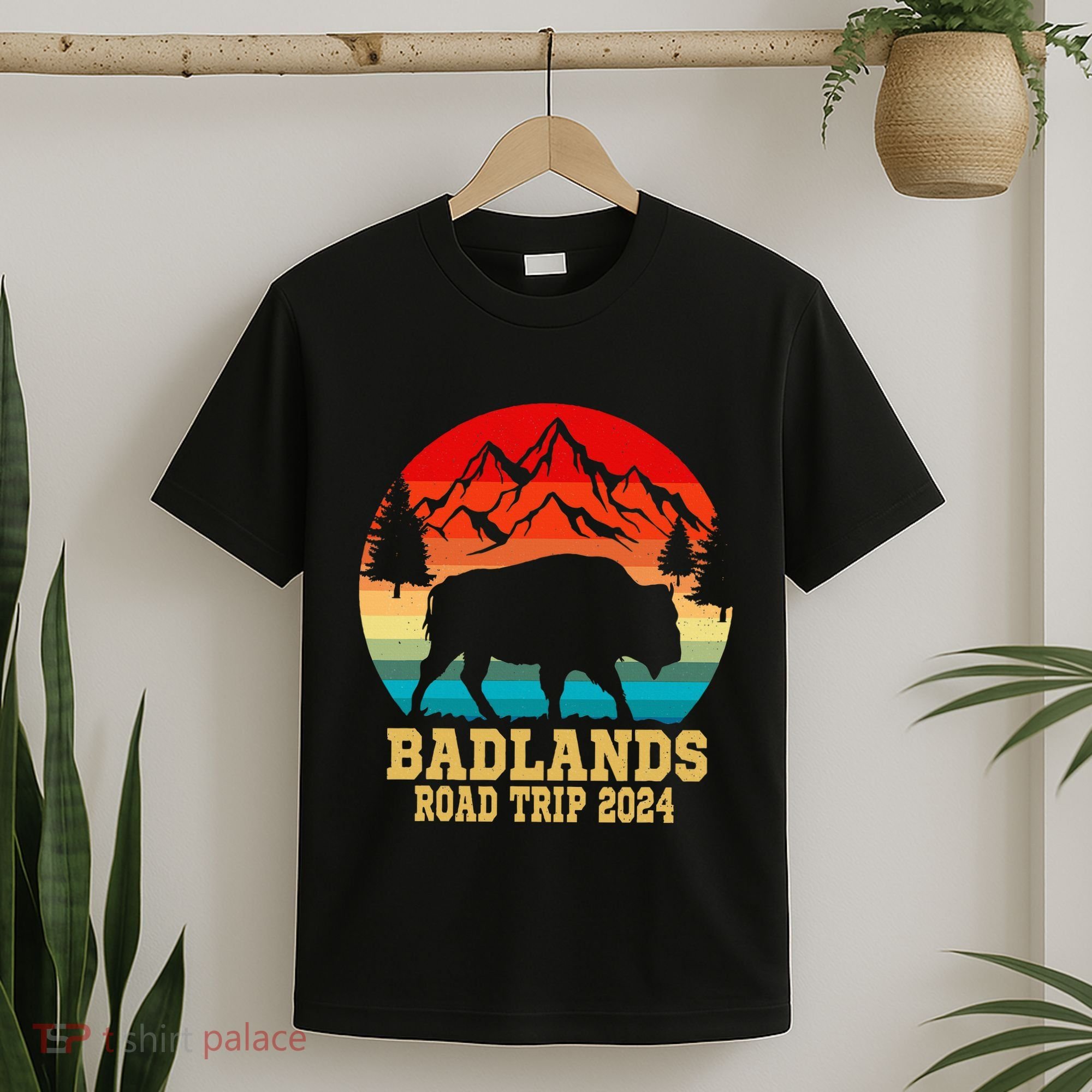 Badlands National Park South Dakota Buffalo Bison Road Trip T-Shirt