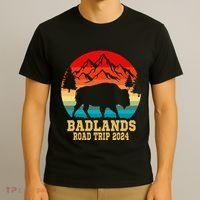 Badlands National Park South Dakota Buffalo Bison Road Trip T-Shirt thumb 3