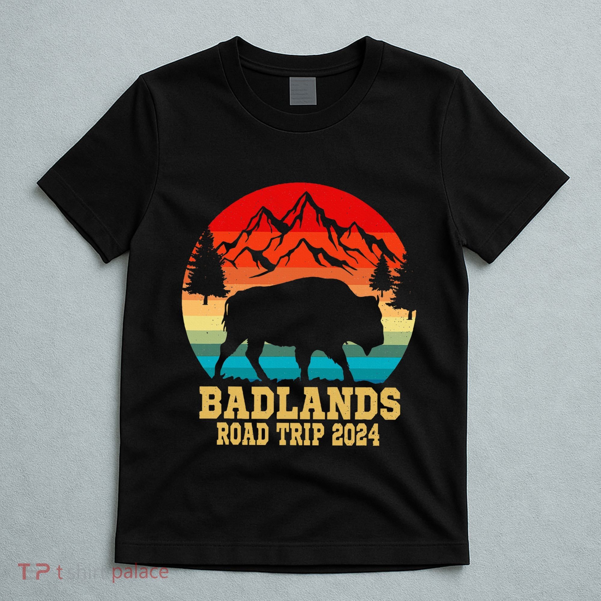 Badlands National Park South Dakota Buffalo Bison Road Trip T-Shirt