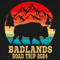 Badlands National Park South Dakota Buffalo Bison Road Trip T-Shirt thumb 7