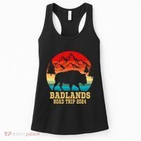 Badlands National Park South Dakota Buffalo Bison Road Trip Women's Tank Top thumb 0