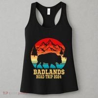Badlands National Park South Dakota Buffalo Bison Road Trip Women's Tank Top thumb 3