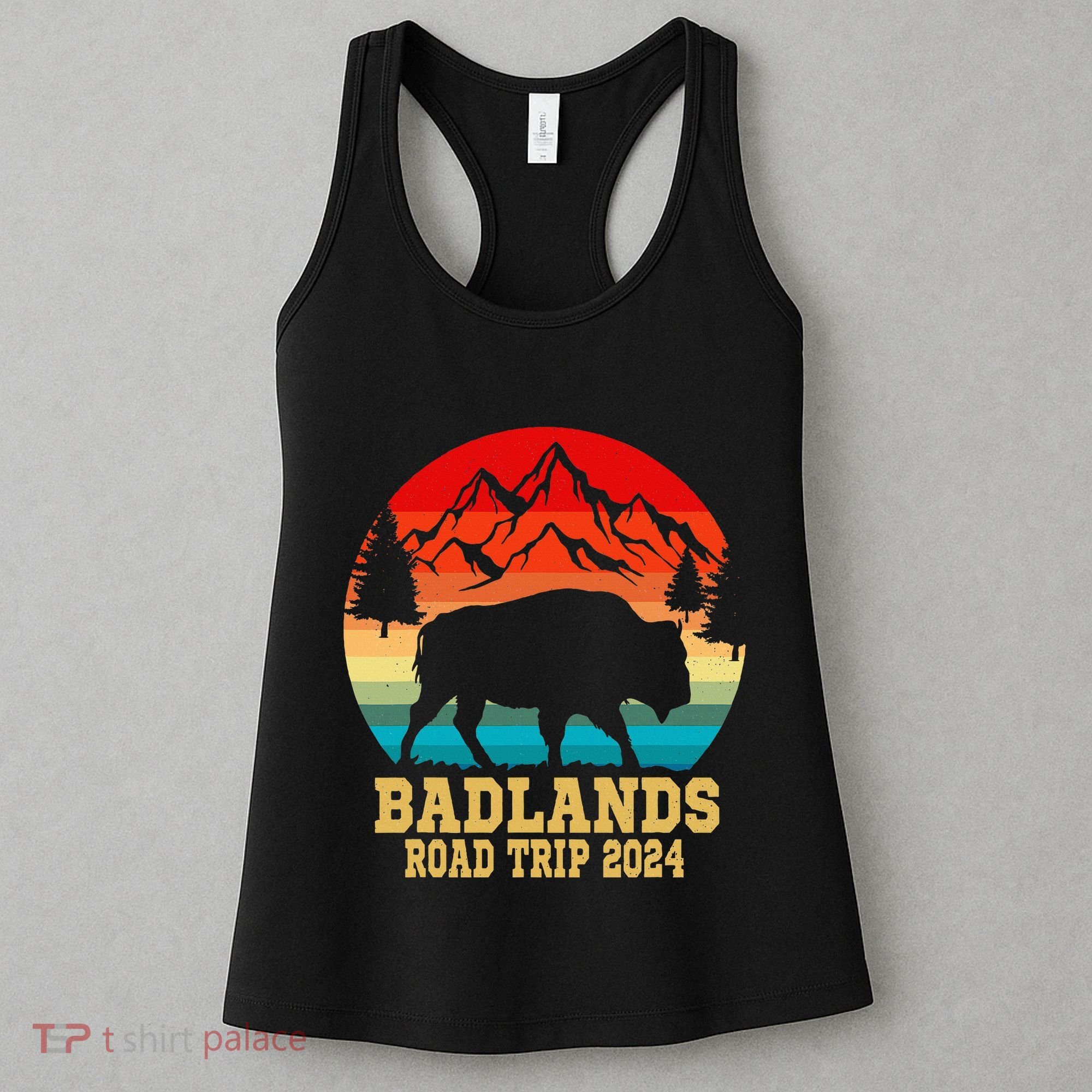 Badlands National Park South Dakota Buffalo Bison Road Trip Women's Tank Top