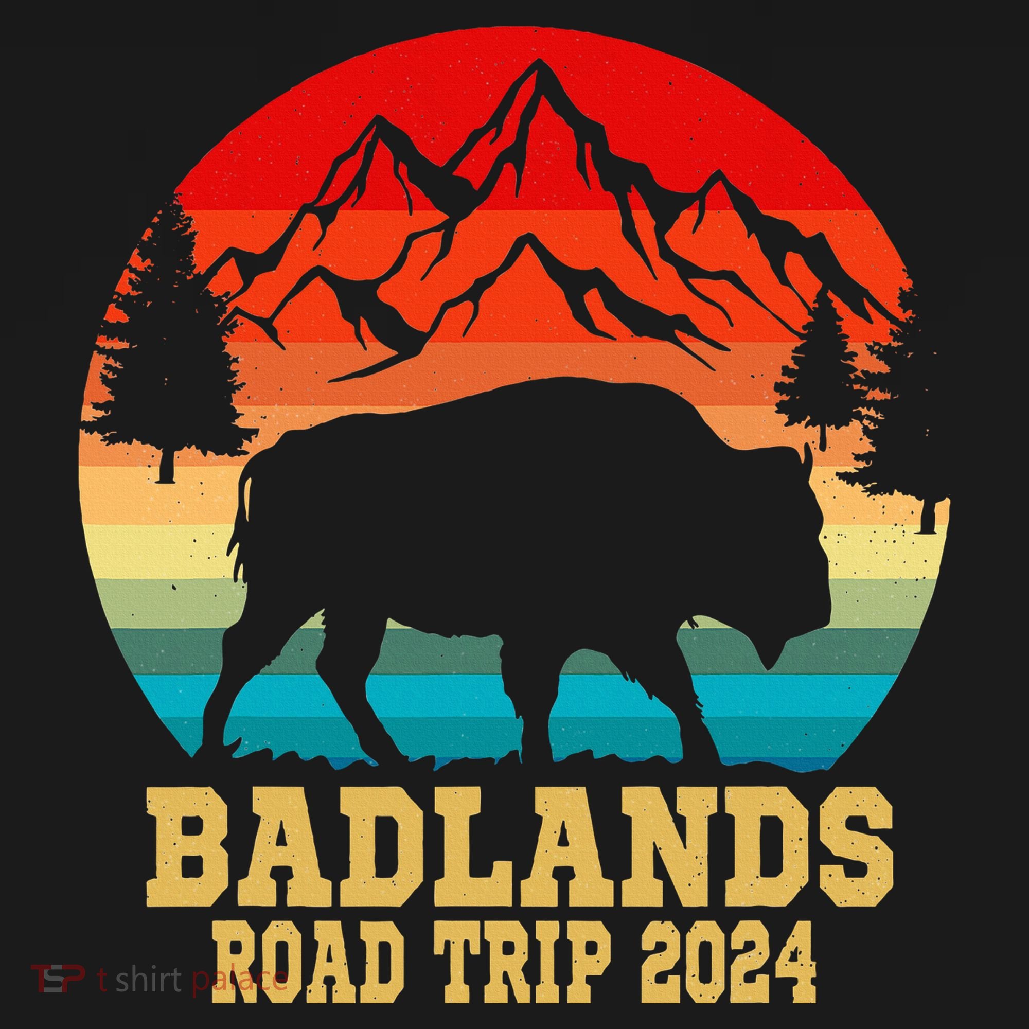 Badlands National Park South Dakota Buffalo Bison Road Trip Kids Sweatshirt