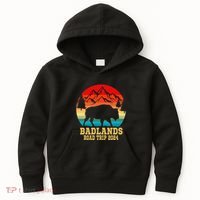 Badlands National Park South Dakota Buffalo Bison Road Trip Kids Hoodie thumb 0