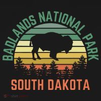 Badlands National Park South Dakota Buffalo Retro Sunset Visor thumb 3