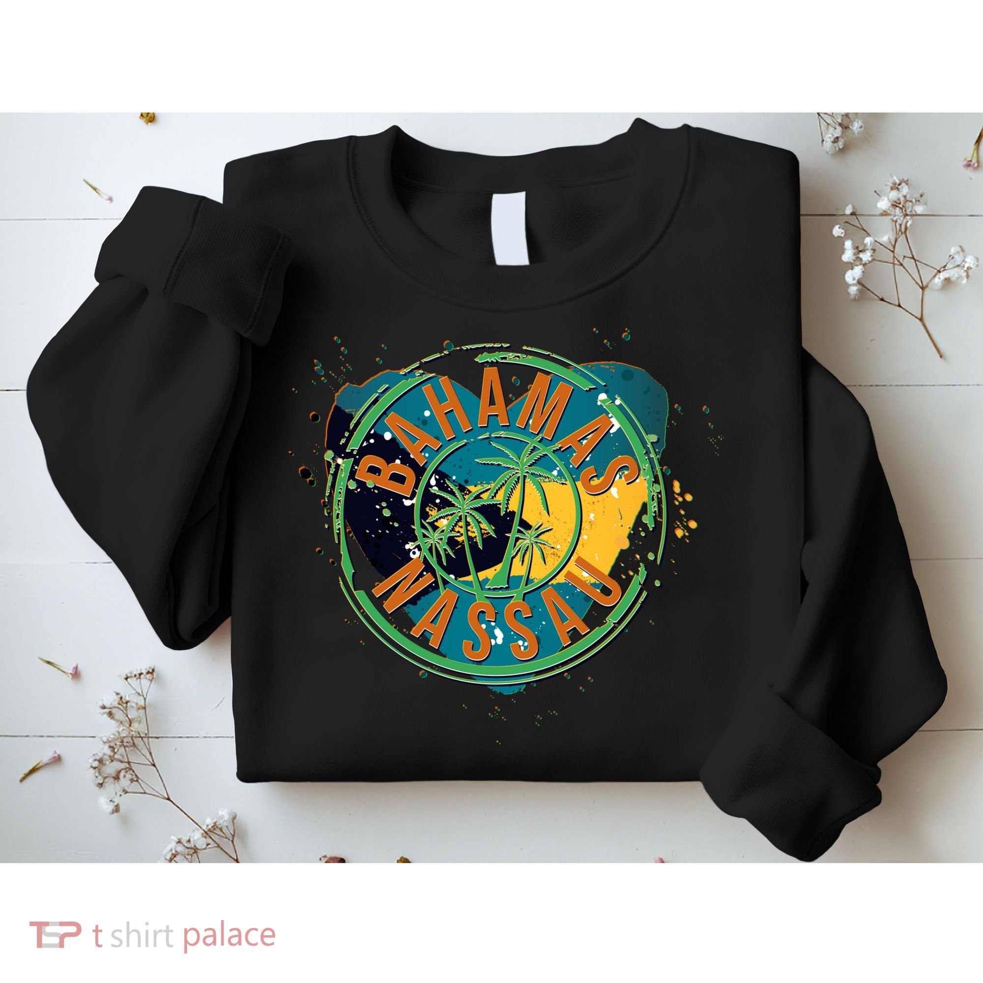 Bahamas Nassau Paint Stamp Emblem Sweatshirt