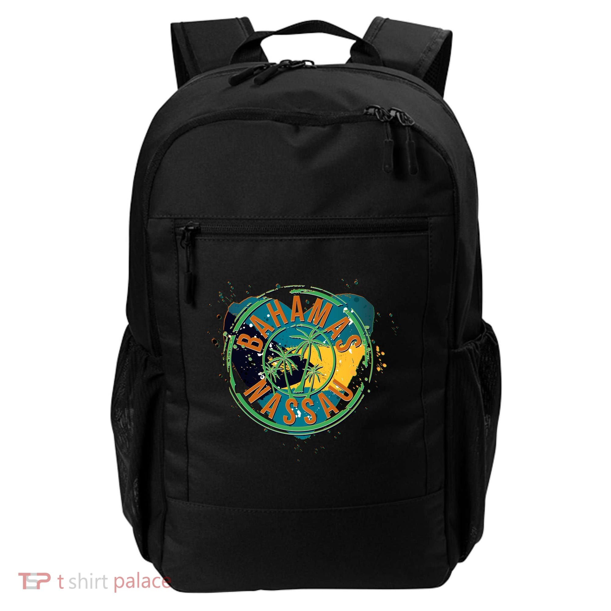 Bahamas Nassau Paint Stamp Emblem Backpack