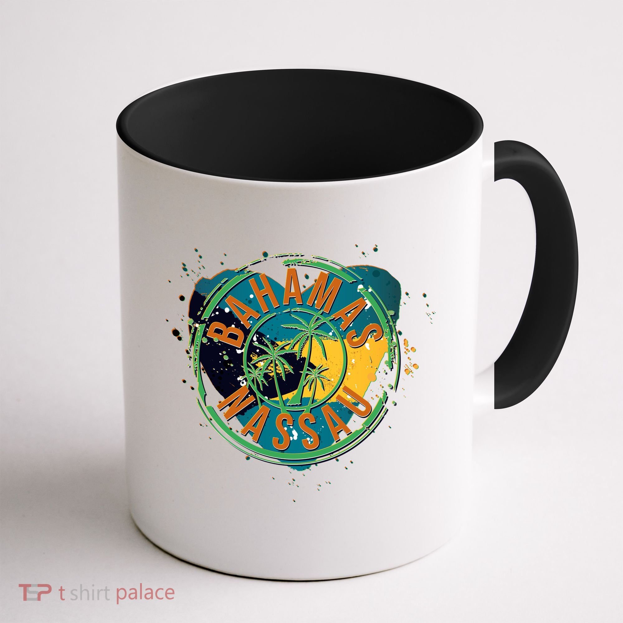 Bahamas Nassau Paint Stamp Emblem Coffee Mug