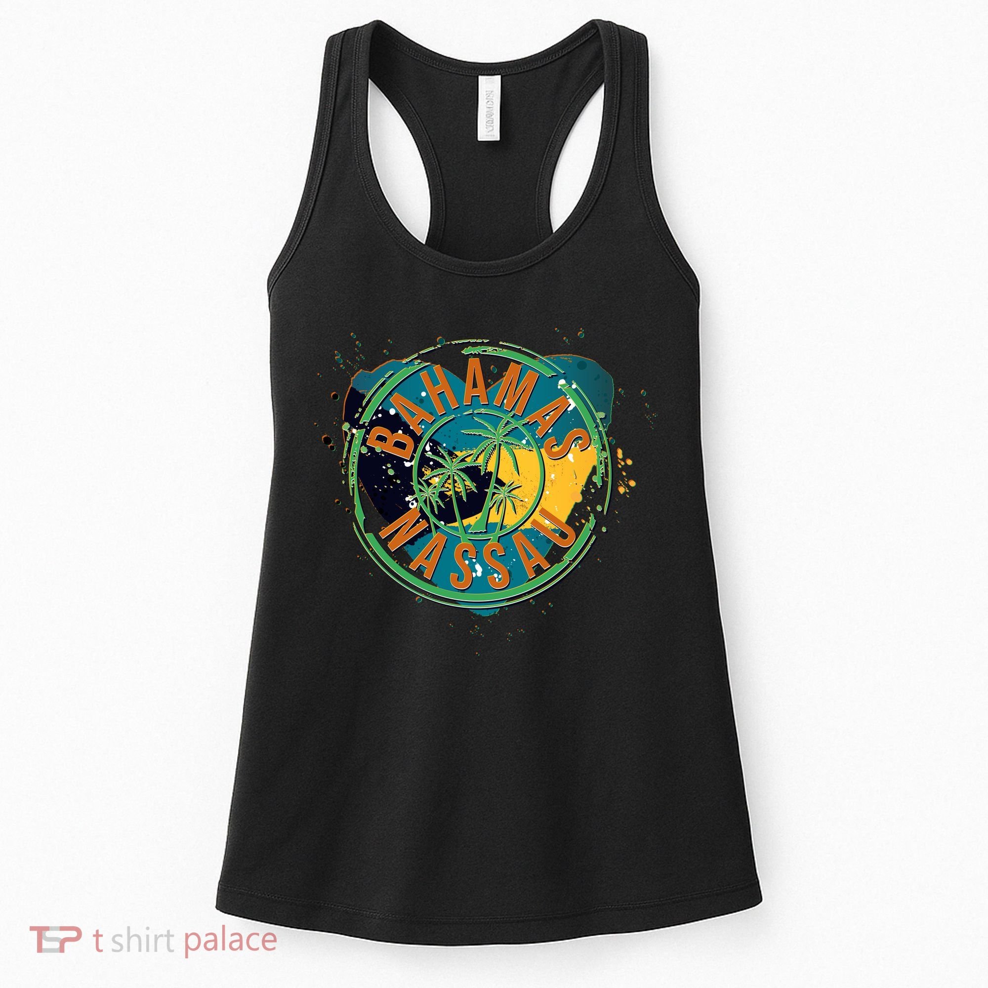 Bahamas Nassau Paint Stamp Emblem Women's Tank Top