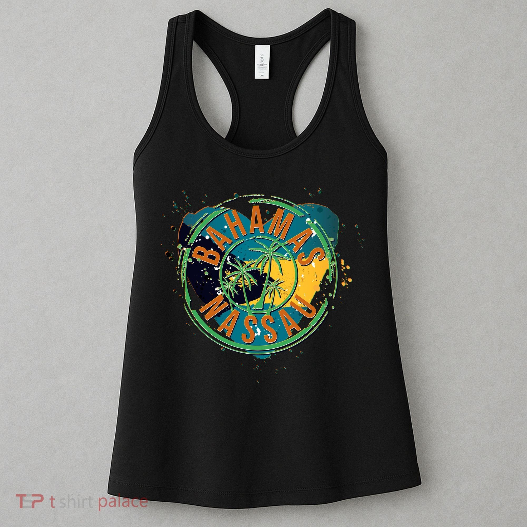 Bahamas Nassau Paint Stamp Emblem Women's Tank Top