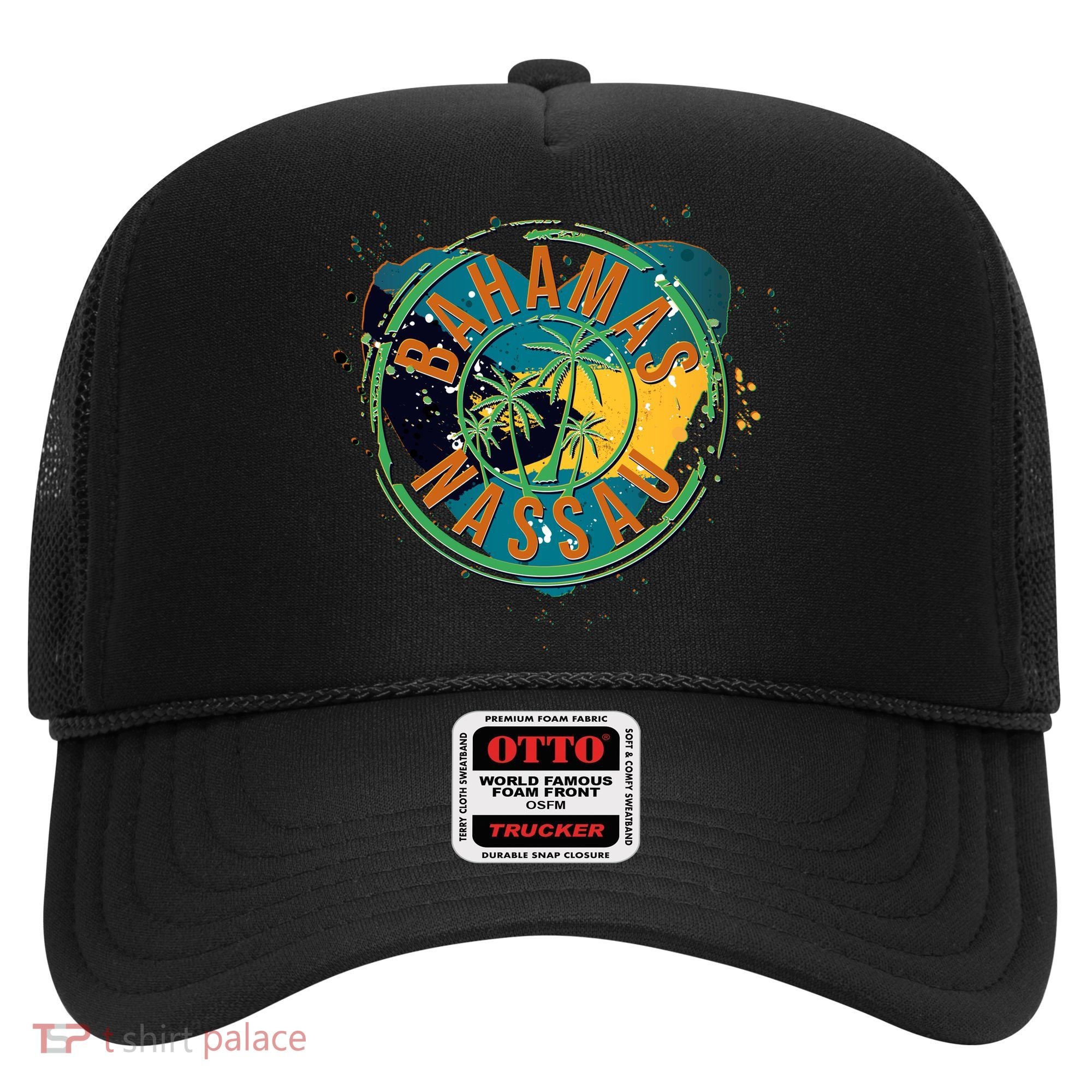 Bahamas Nassau Paint Stamp Emblem Hat