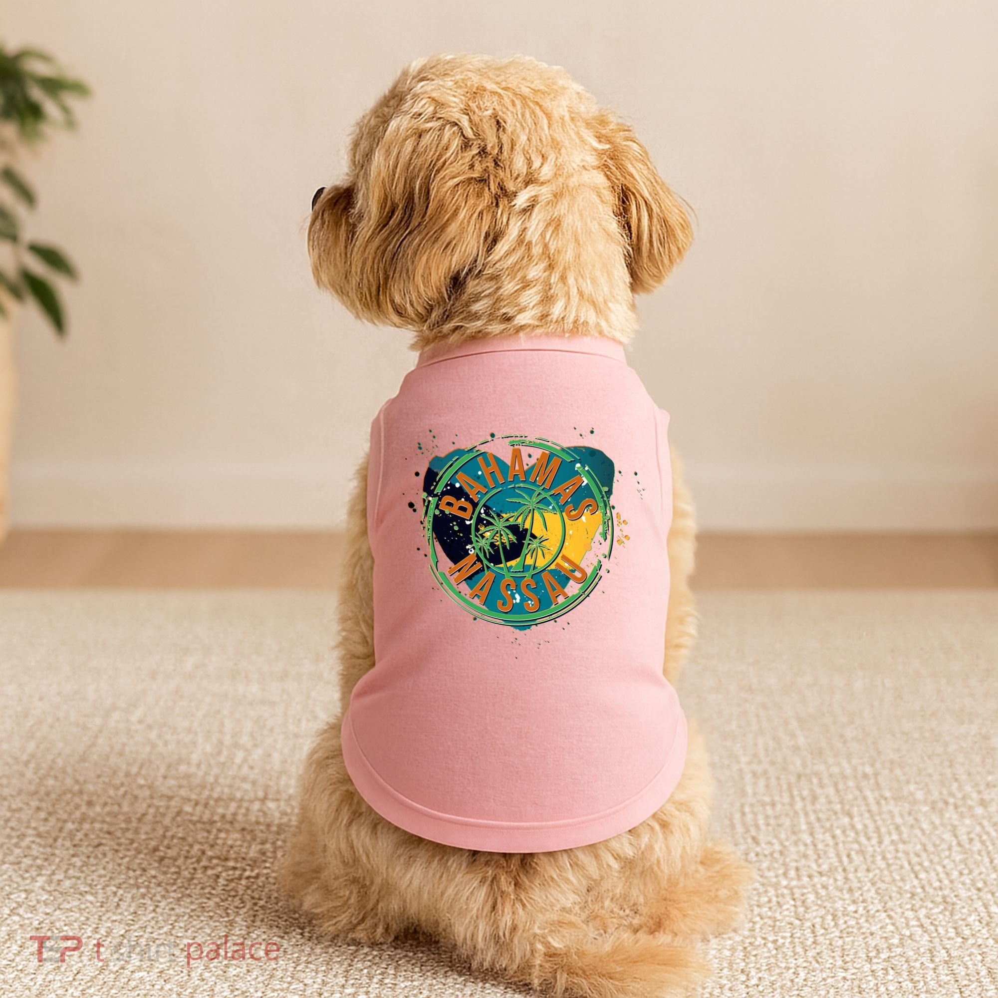 Bahamas Nassau Paint Stamp Emblem Doggie Tank