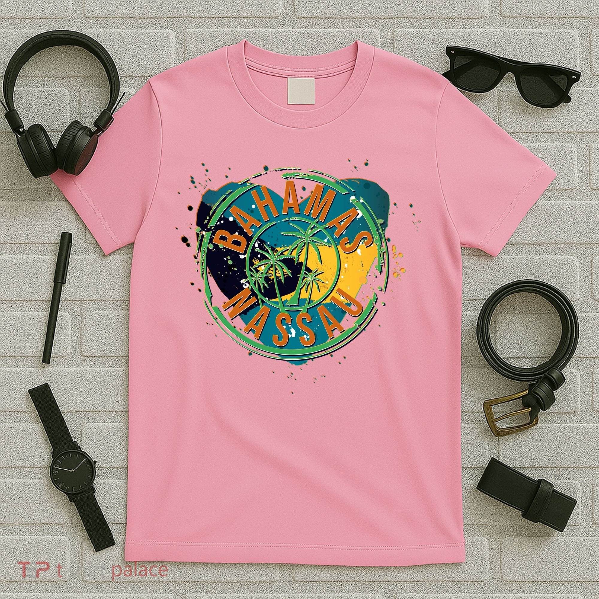 Bahamas Nassau Paint Stamp Emblem T-Shirt