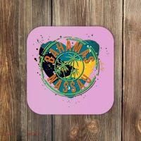 Bahamas Nassau Paint Stamp Emblem Coaster thumb 0