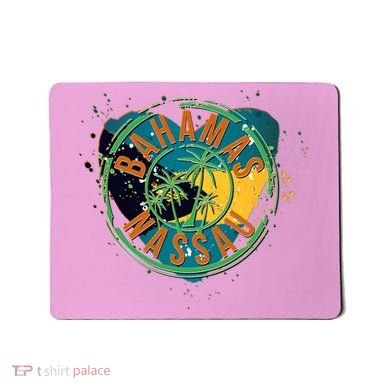 Bahamas Nassau Paint Stamp Emblem Mousepad