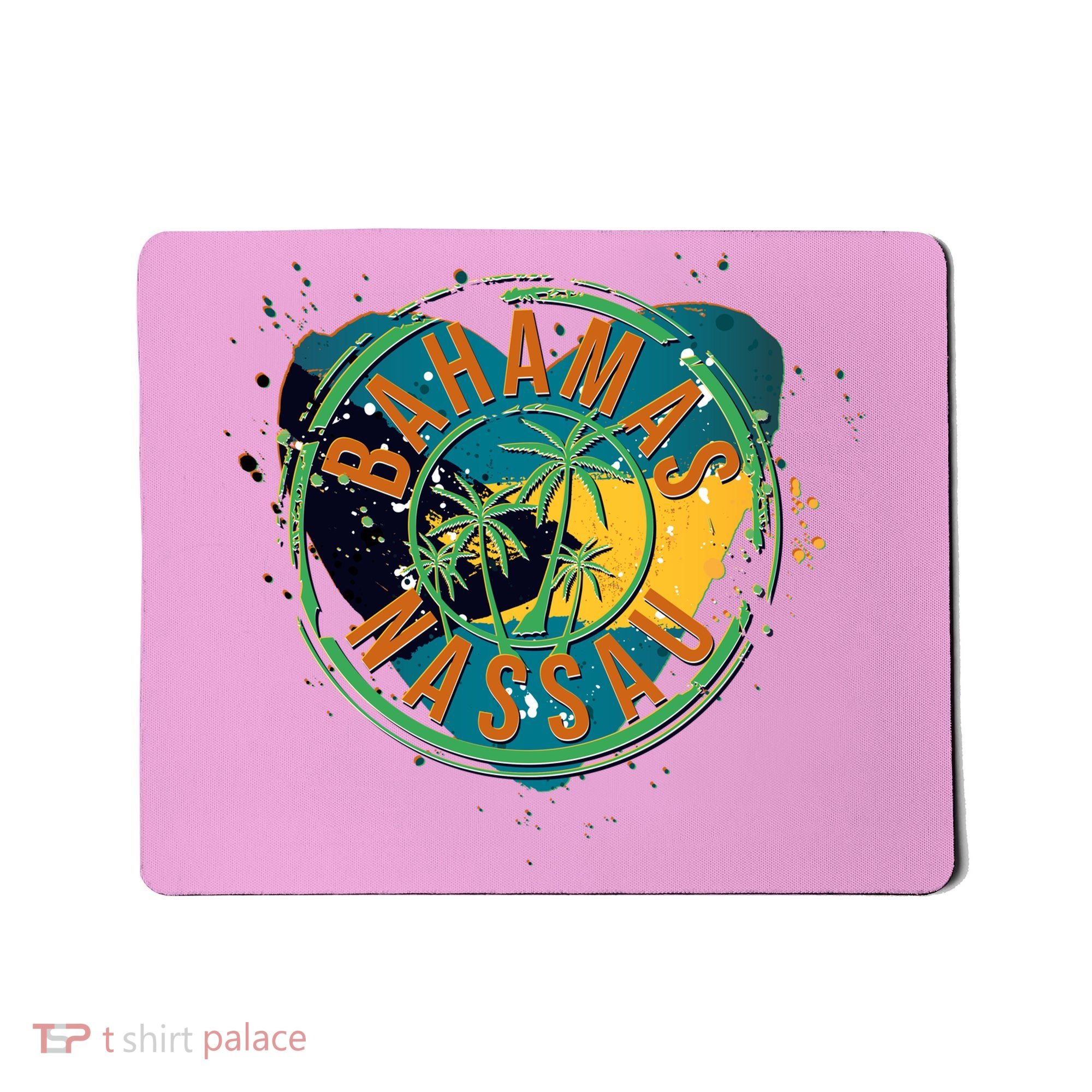 Bahamas Nassau Paint Stamp Emblem Mousepad