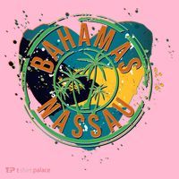 Bahamas Nassau Paint Stamp Emblem Mousepad thumb 1