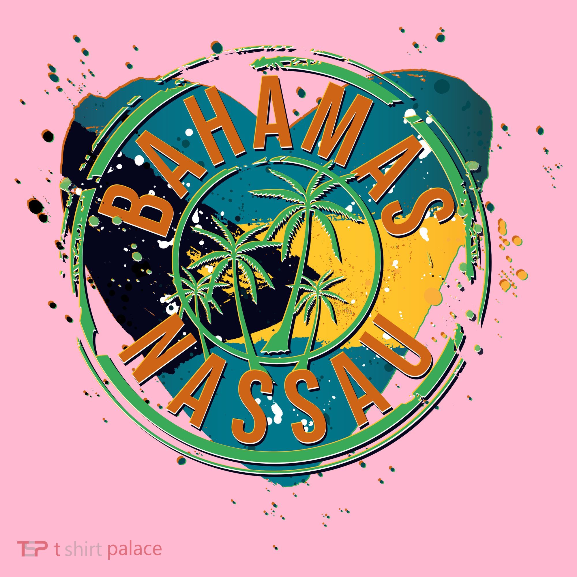 Bahamas Nassau Paint Stamp Emblem Visor