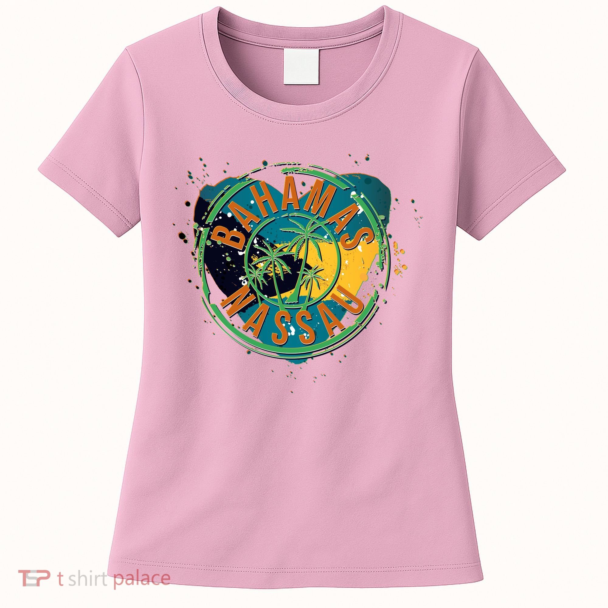 Bahamas Nassau Paint Stamp Emblem Women's T-Shirt