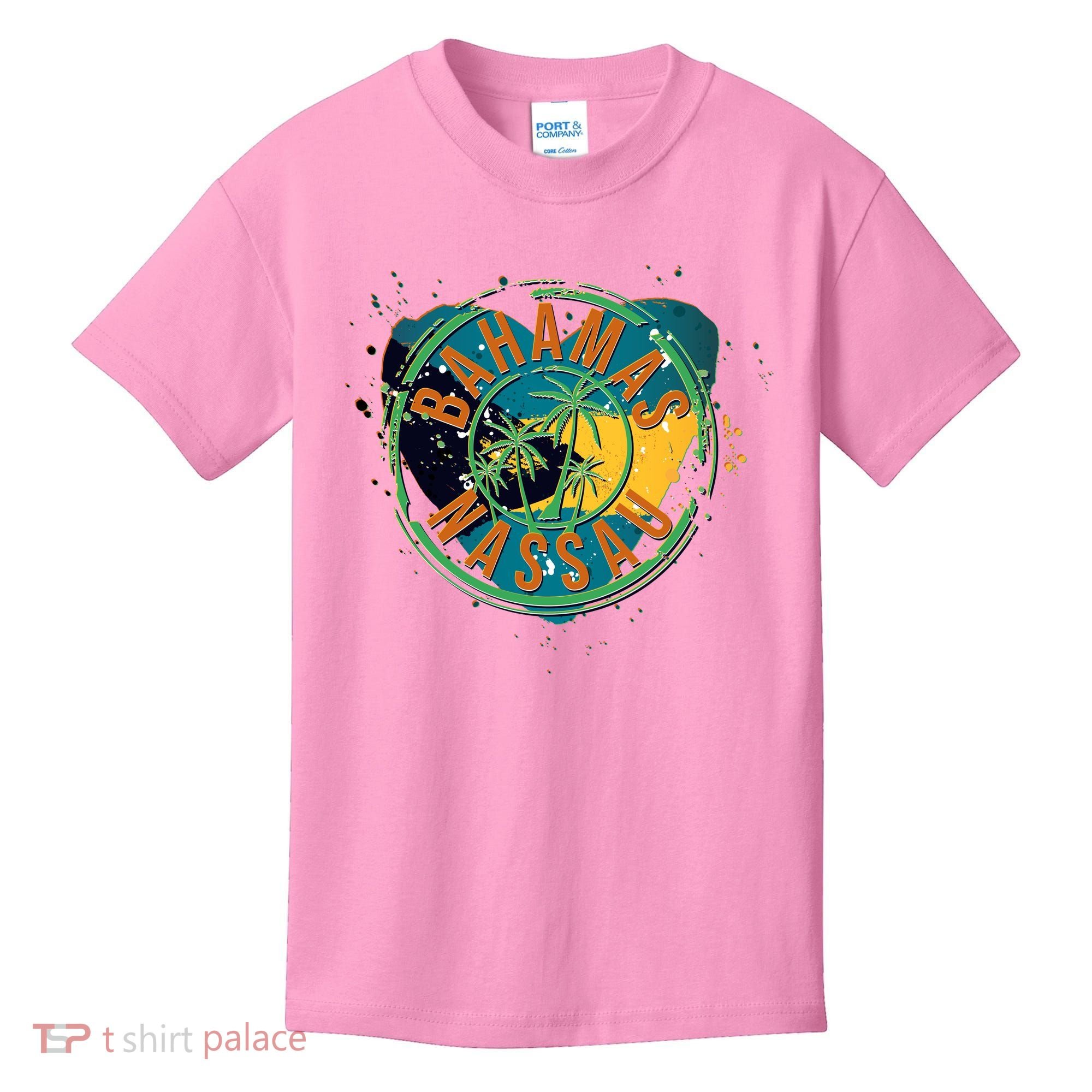Bahamas Nassau Paint Stamp Emblem Kids T-Shirt