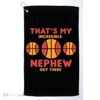 Basketball Nephew Quote For Aunt Uncle Gift Golf Towel thumb 0