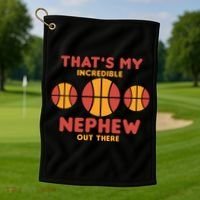 Basketball Nephew Quote For Aunt Uncle Gift Golf Towel thumb 1