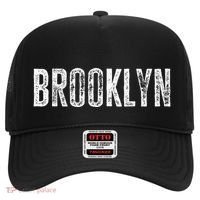 Brooklyn Ny Retro Text New York Love Brooklyn Bridge Hat thumb 0