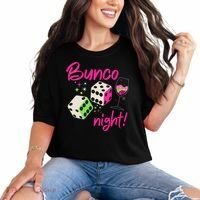 Bunco Night Retro Dice Wine Prize Comfort Colors T-Shirt thumb 0