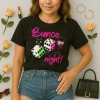 Bunco Night Retro Dice Wine Prize Comfort Colors Boxy T-Shirt thumb 2