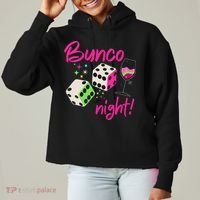 Bunco Night Retro Dice Wine Prize Ladies Heavyweight Boxy Pullover Hoodie thumb 0