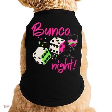Bunco Night Retro Dice Wine Prize Doggie Tank