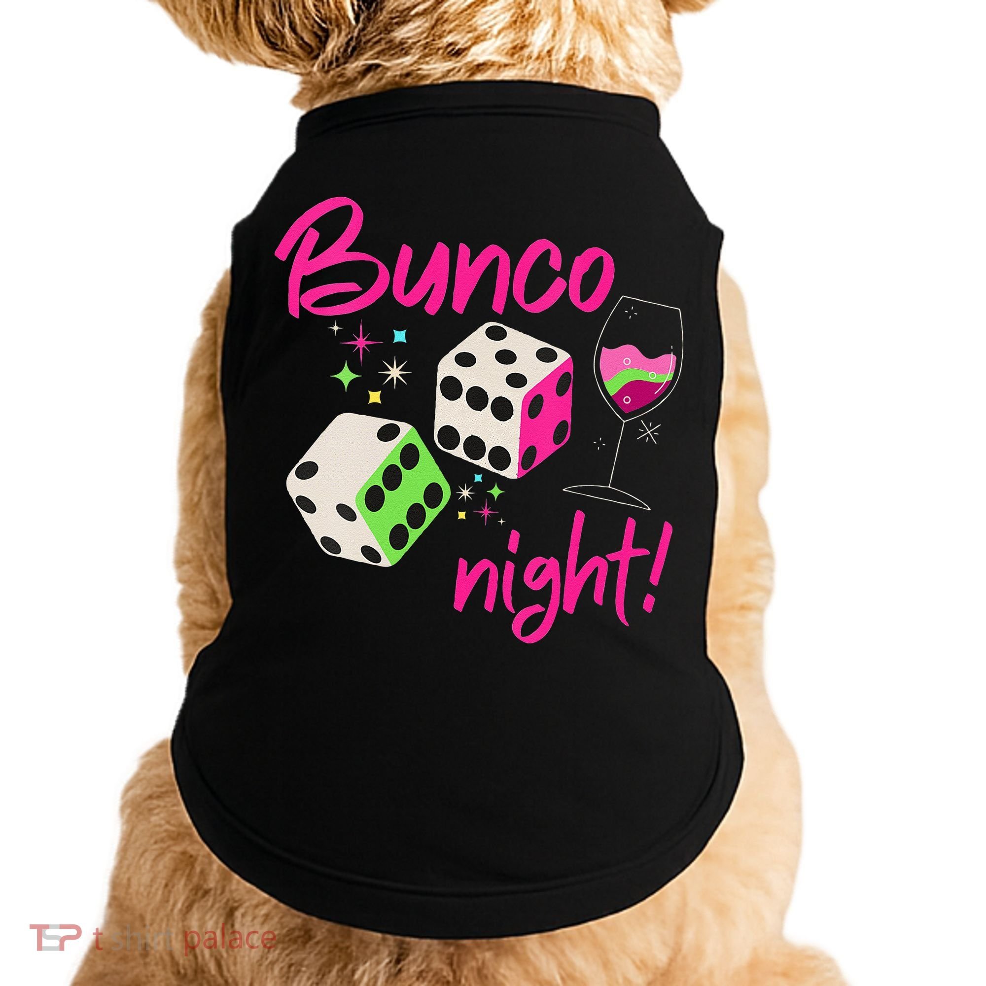 Bunco Night Retro Dice Wine Prize Doggie Tank
