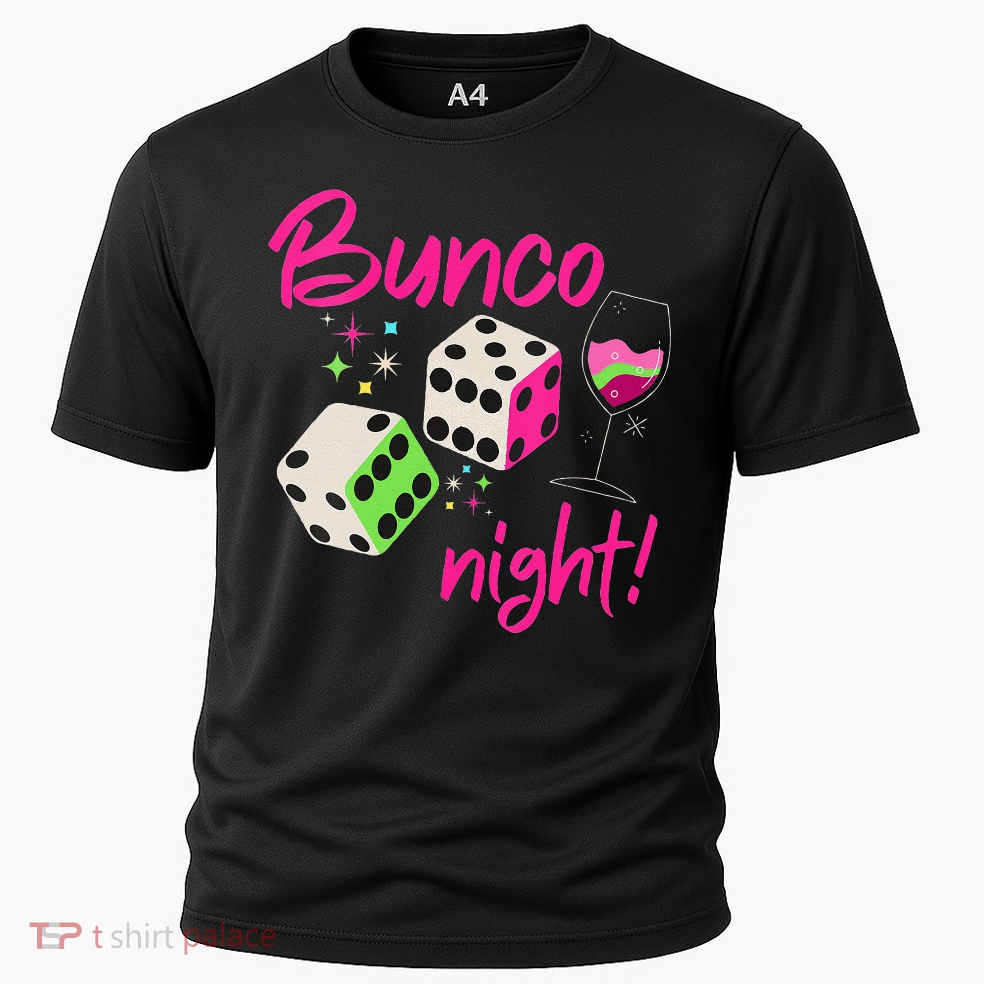 Bunco Night Retro Dice Wine Prize Cooling Performance Crew T-Shirt