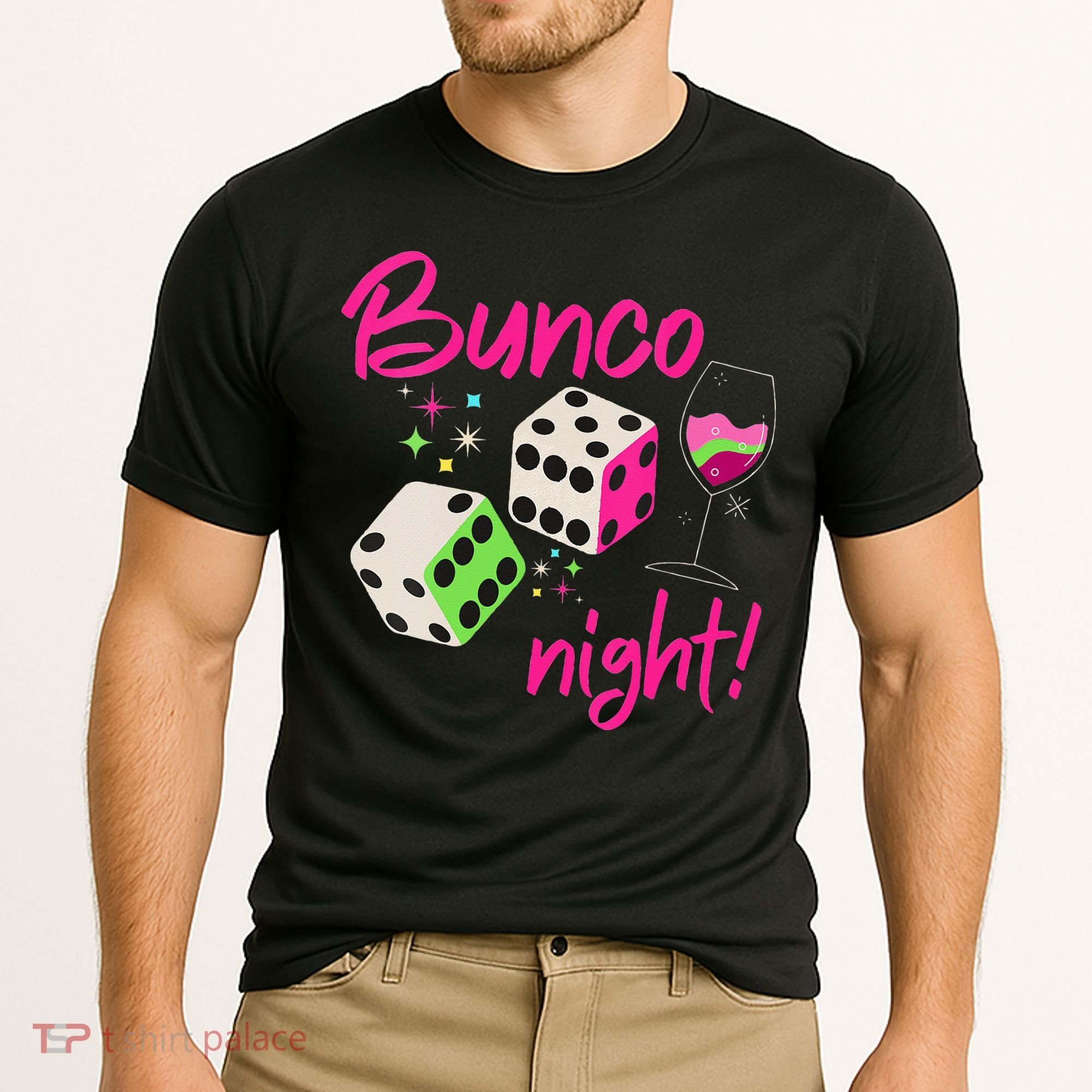 Bunco Night Retro Dice Wine Prize Cooling Performance Crew T-Shirt