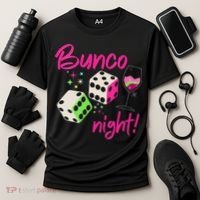 Bunco Night Retro Dice Wine Prize Cooling Performance Crew T-Shirt thumb 3