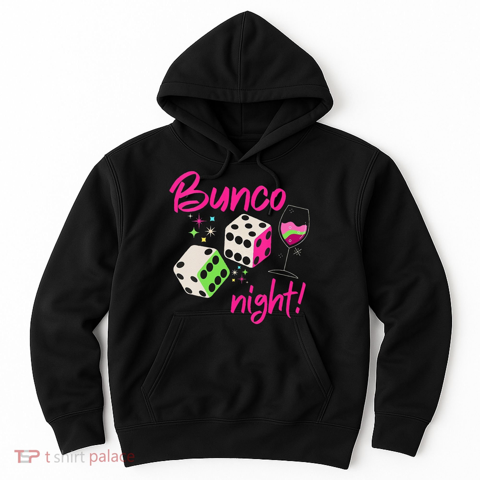 Bunco Night Retro Dice Wine Prize Hoodie