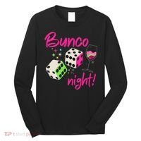Bunco Night Retro Dice Wine Prize Long Sleeve Shirt thumb 0