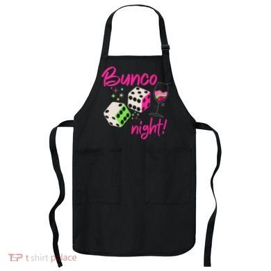 Bunco Night Retro Dice Wine Prize Apron