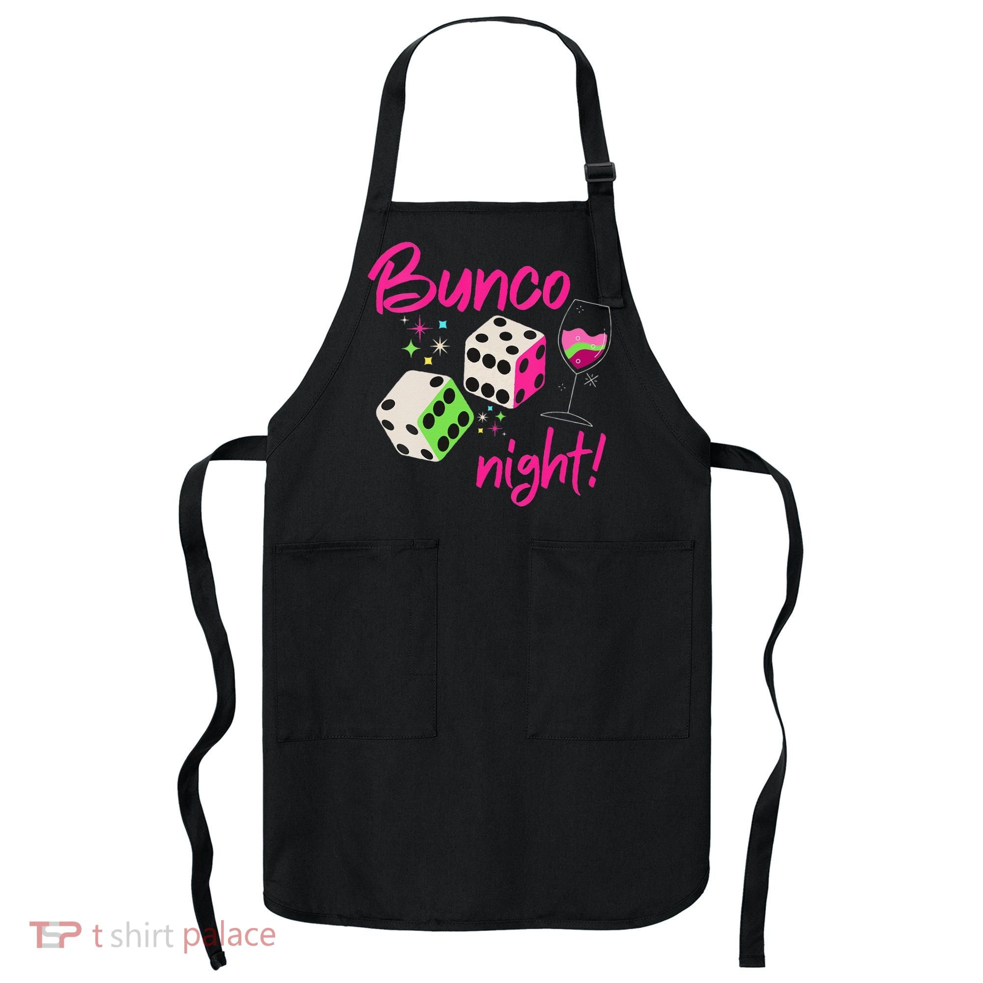 Bunco Night Retro Dice Wine Prize Apron