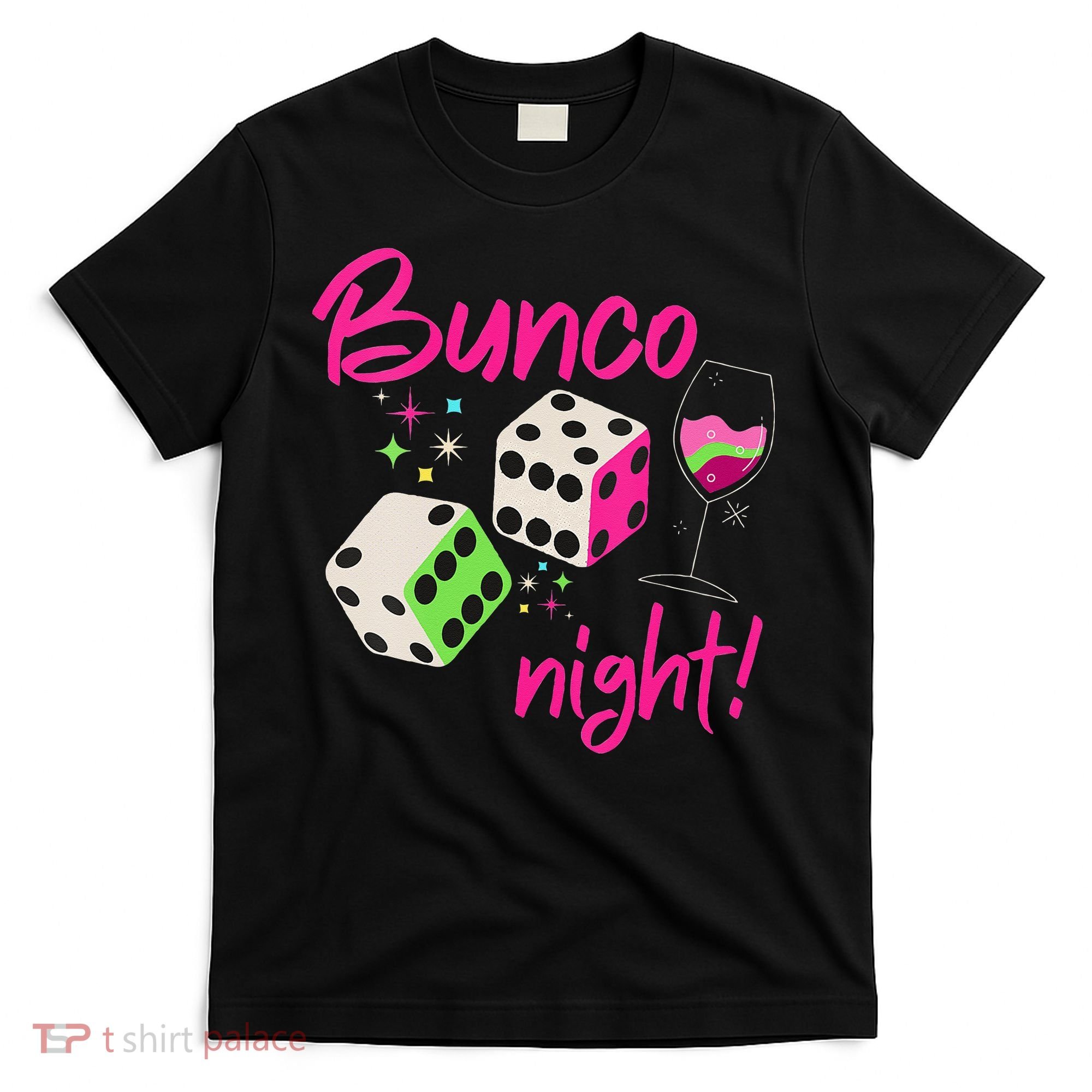 Bunco Night Retro Dice Wine Prize T-Shirt