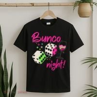 Bunco Night Retro Dice Wine Prize T-Shirt thumb 2