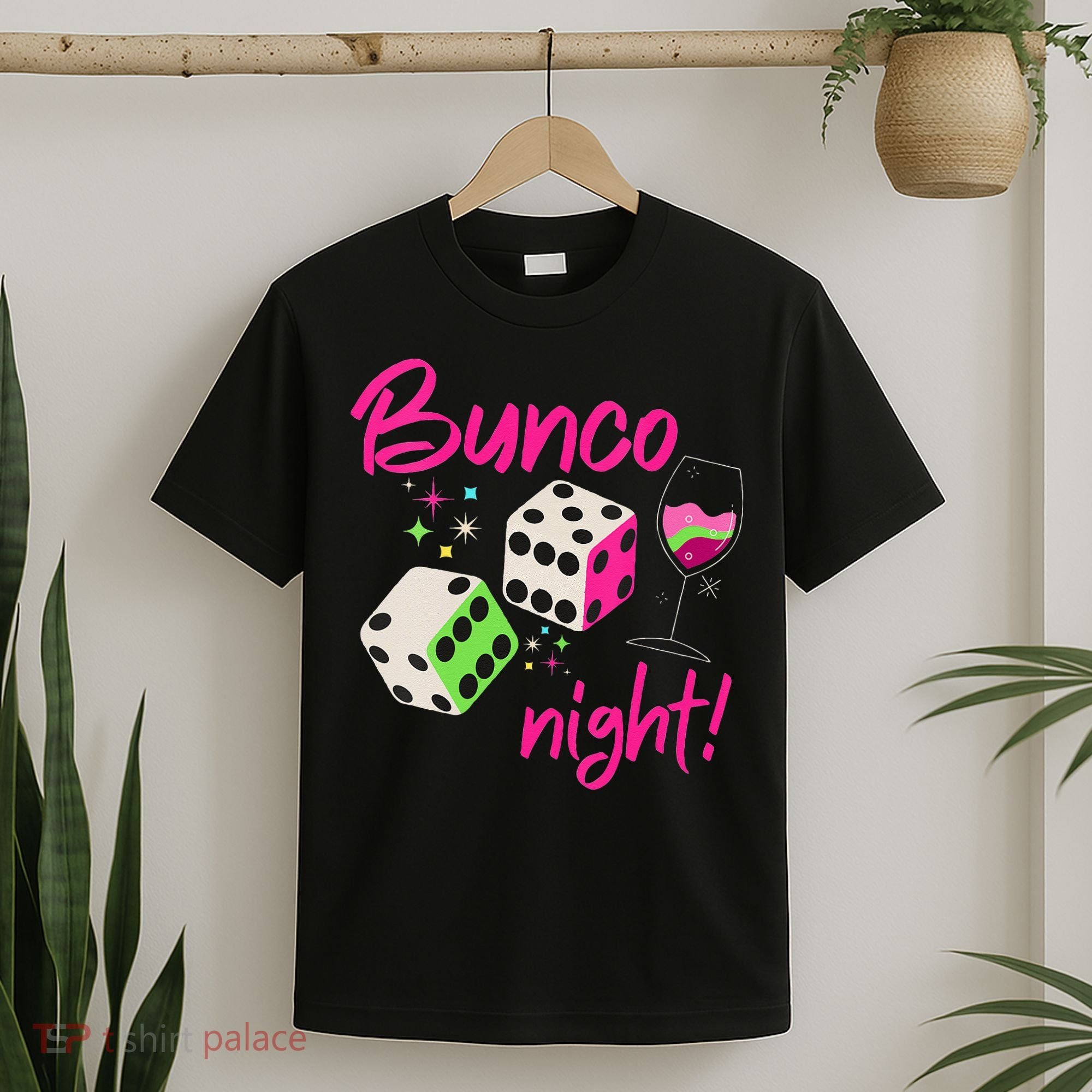 Bunco Night Retro Dice Wine Prize T-Shirt