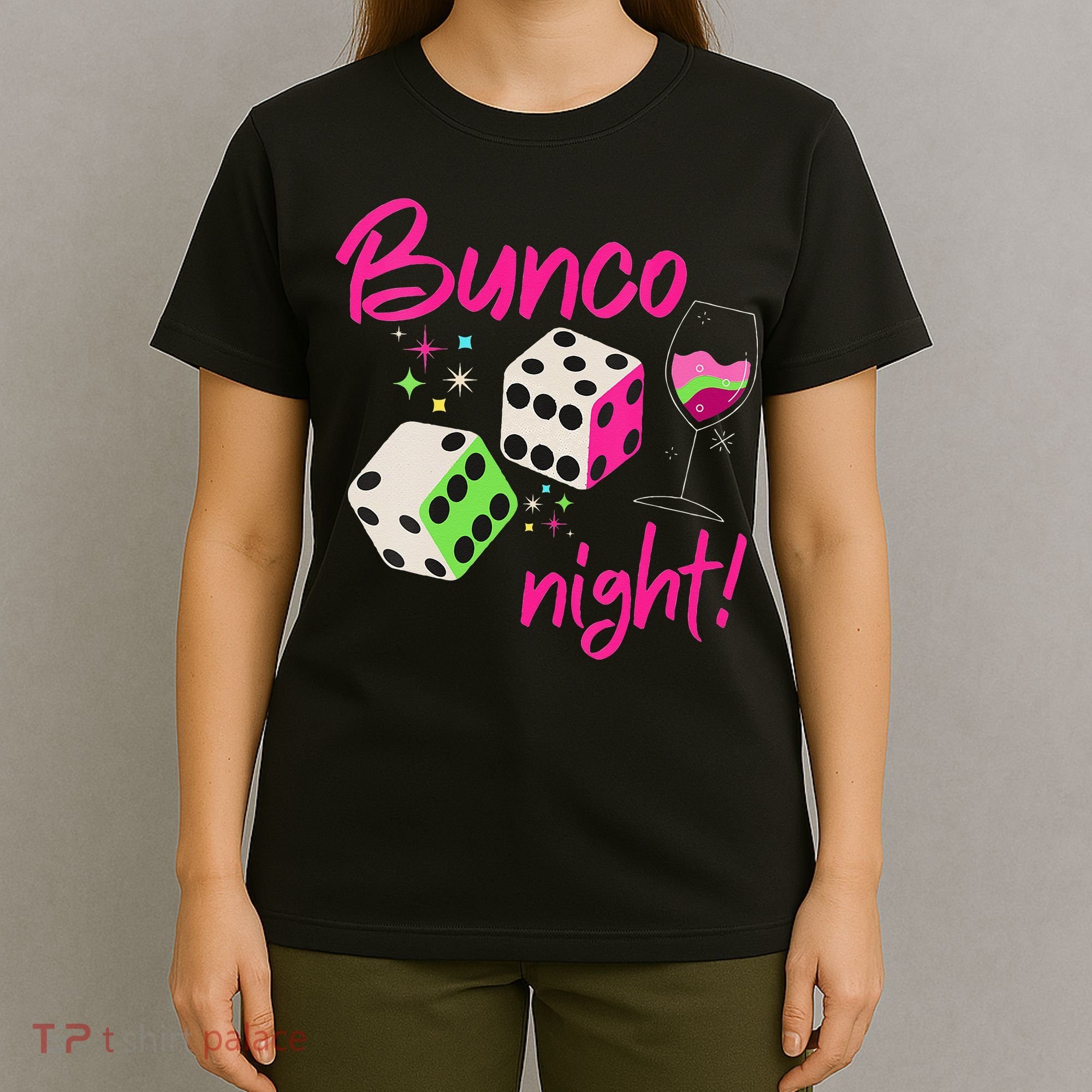 Bunco Night Retro Dice Wine Prize T-Shirt