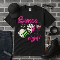 Bunco Night Retro Dice Wine Prize Tall T-Shirt thumb 3
