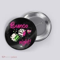 Bunco Night Retro Dice Wine Prize Button thumb 0