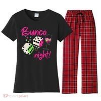 Bunco Night Retro Dice Wine Prize Women's Flannel Pajama Set thumb 0