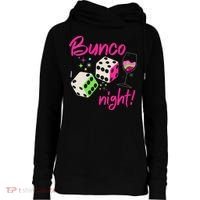 Bunco Night Retro Dice Wine Prize Womens Funnel Neck Pullover Hood thumb 0