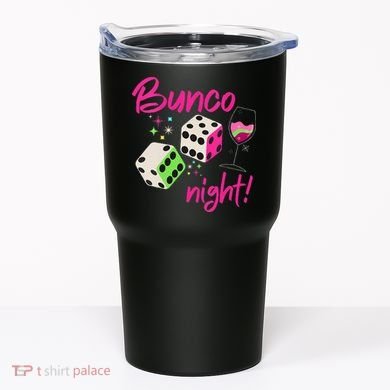Bunco Night Retro Dice Wine Prize Tumbler